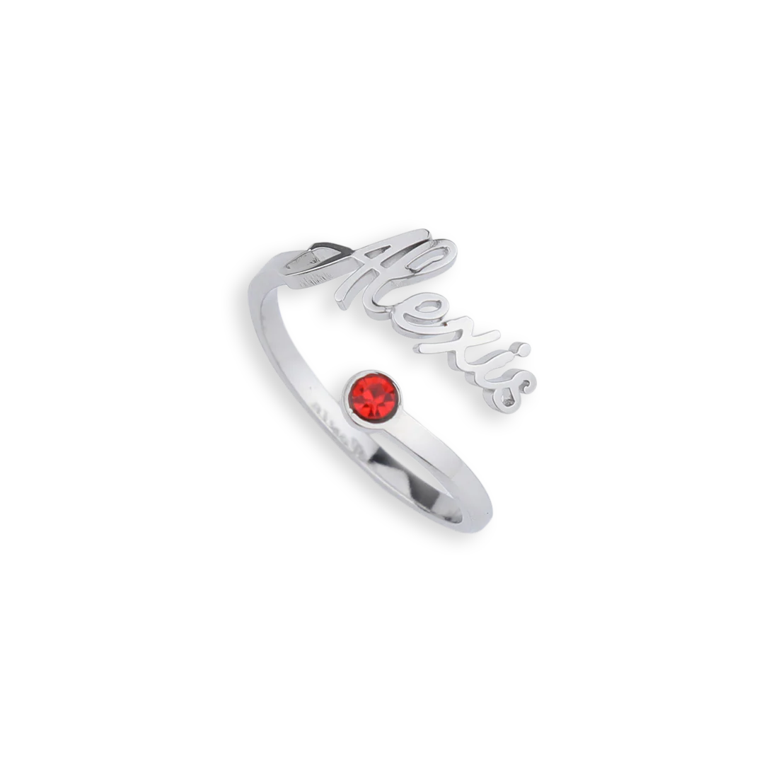 Custom Name Birthstone Ring - Image 17