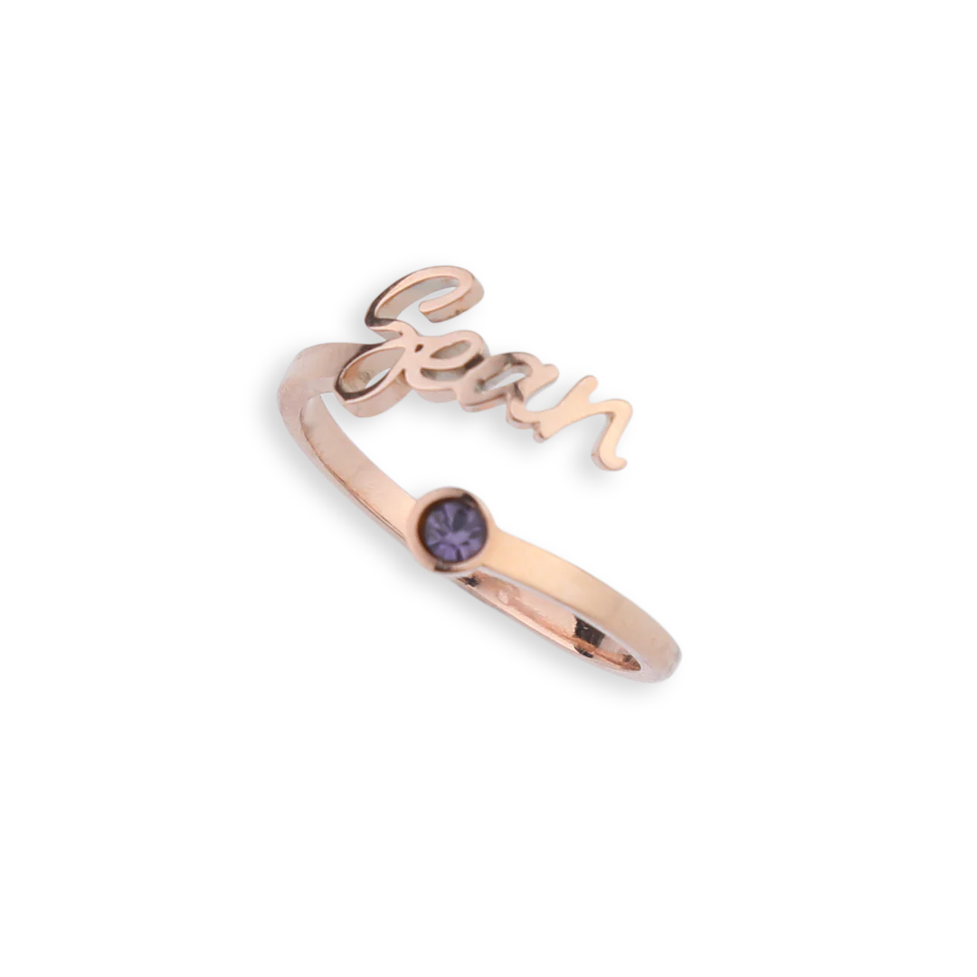 Custom Name Birthstone Ring - Image 21