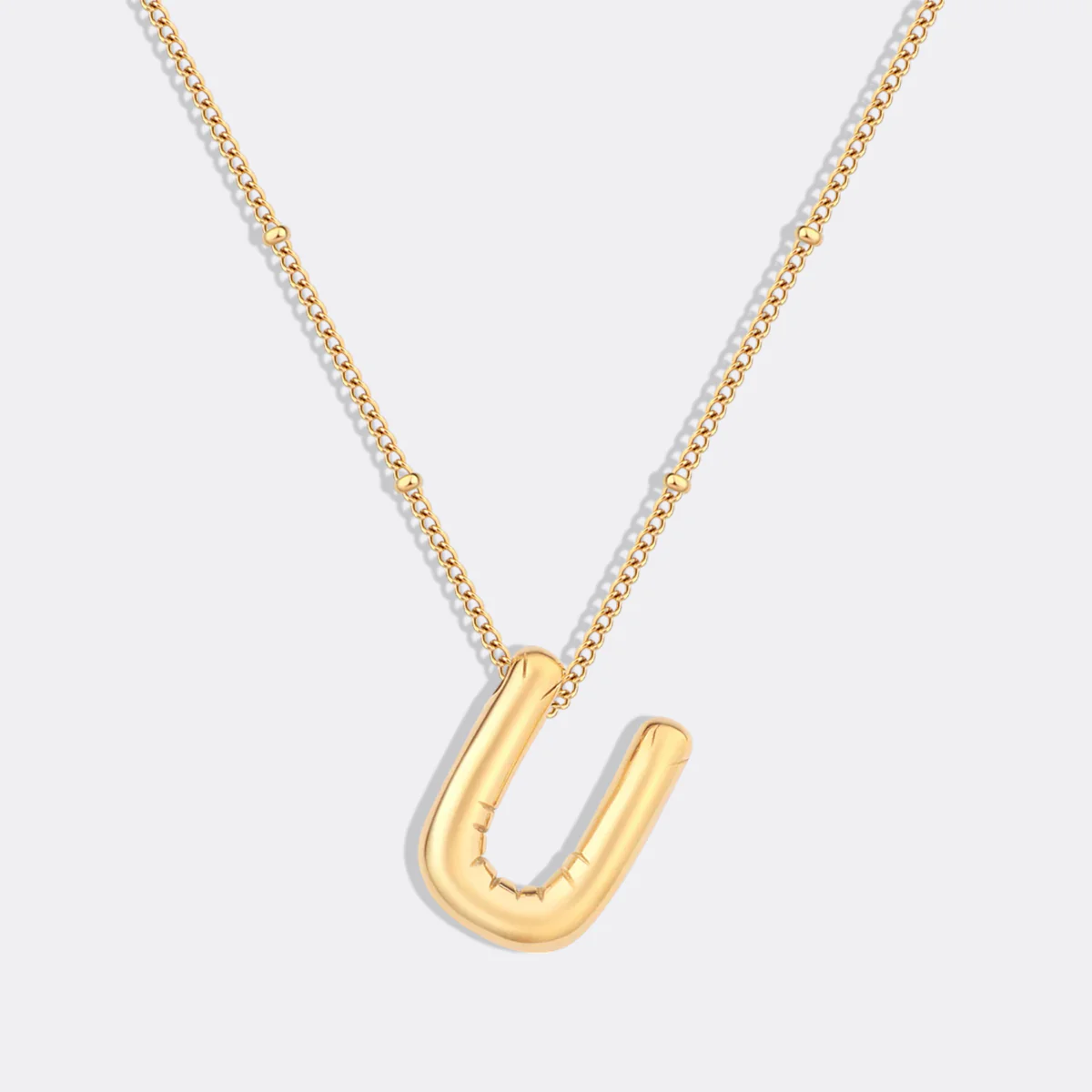 Balloon Initial Necklace with Satellite Chain - Image 28