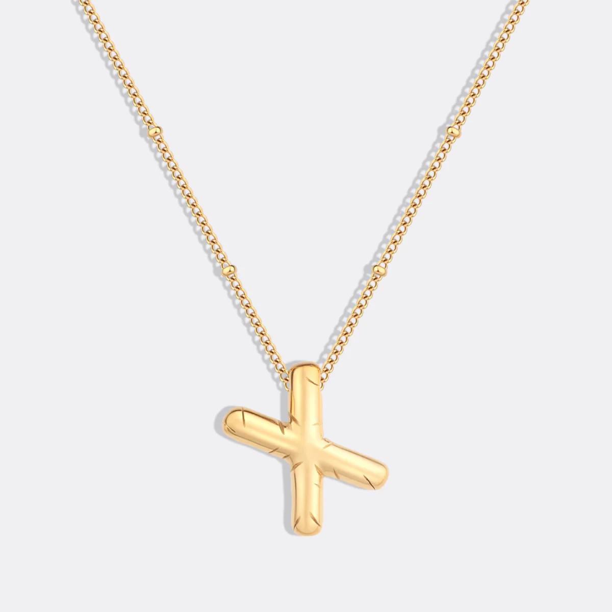 Balloon Initial Necklace with Satellite Chain - Image 31