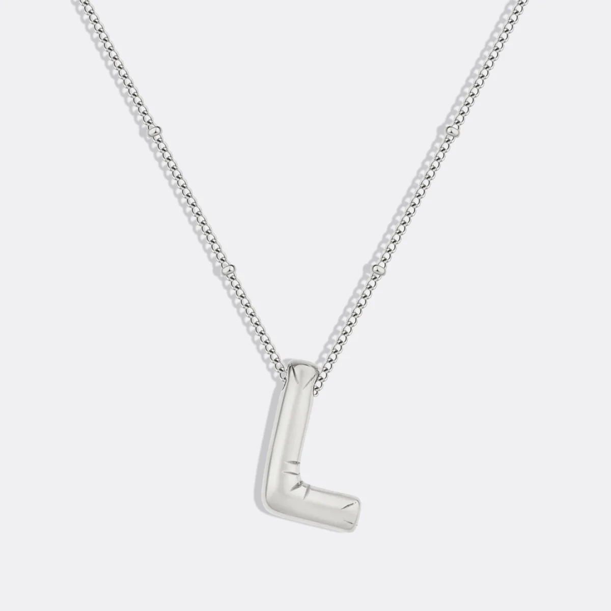 Balloon Initial Necklace with Satellite Chain - Image 49