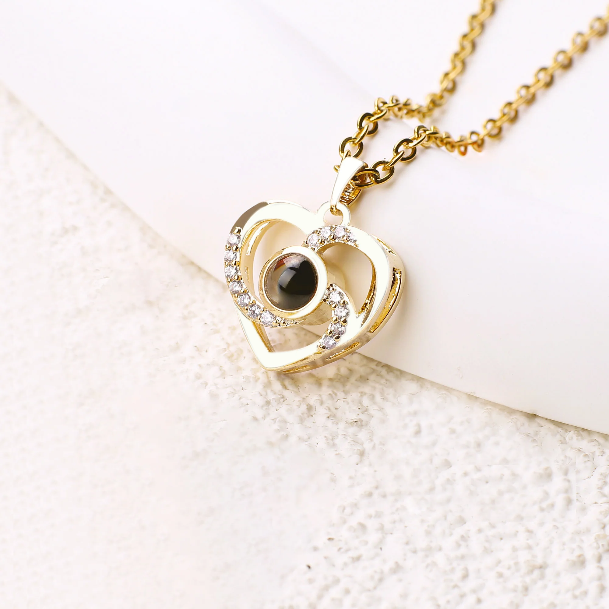 Center of My Heart Pave Photo Necklace - Image 11