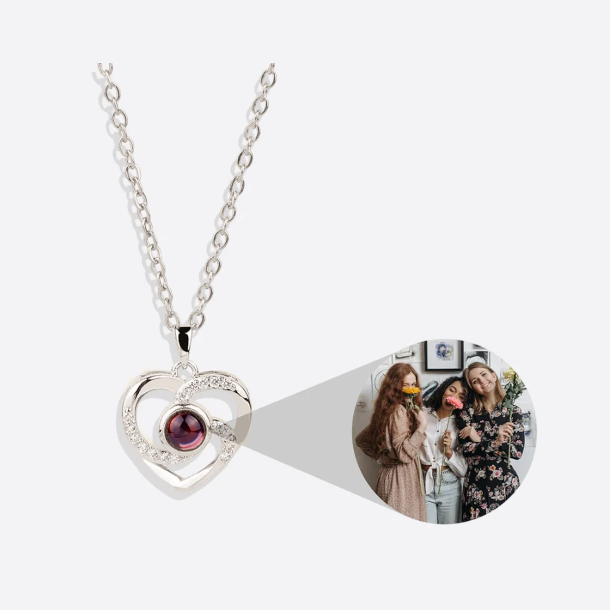 Center of My Heart Pave Photo Necklace - Image 15