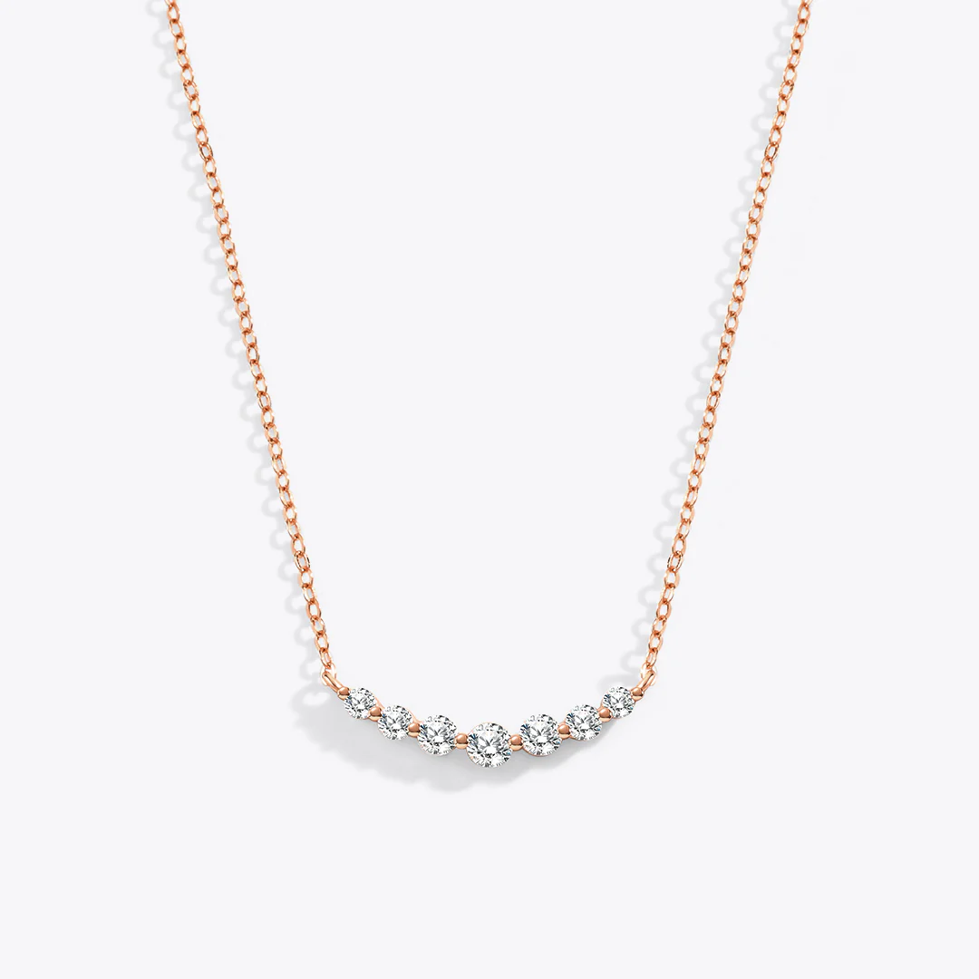 Classic Arc Diamond Necklace - Image 14
