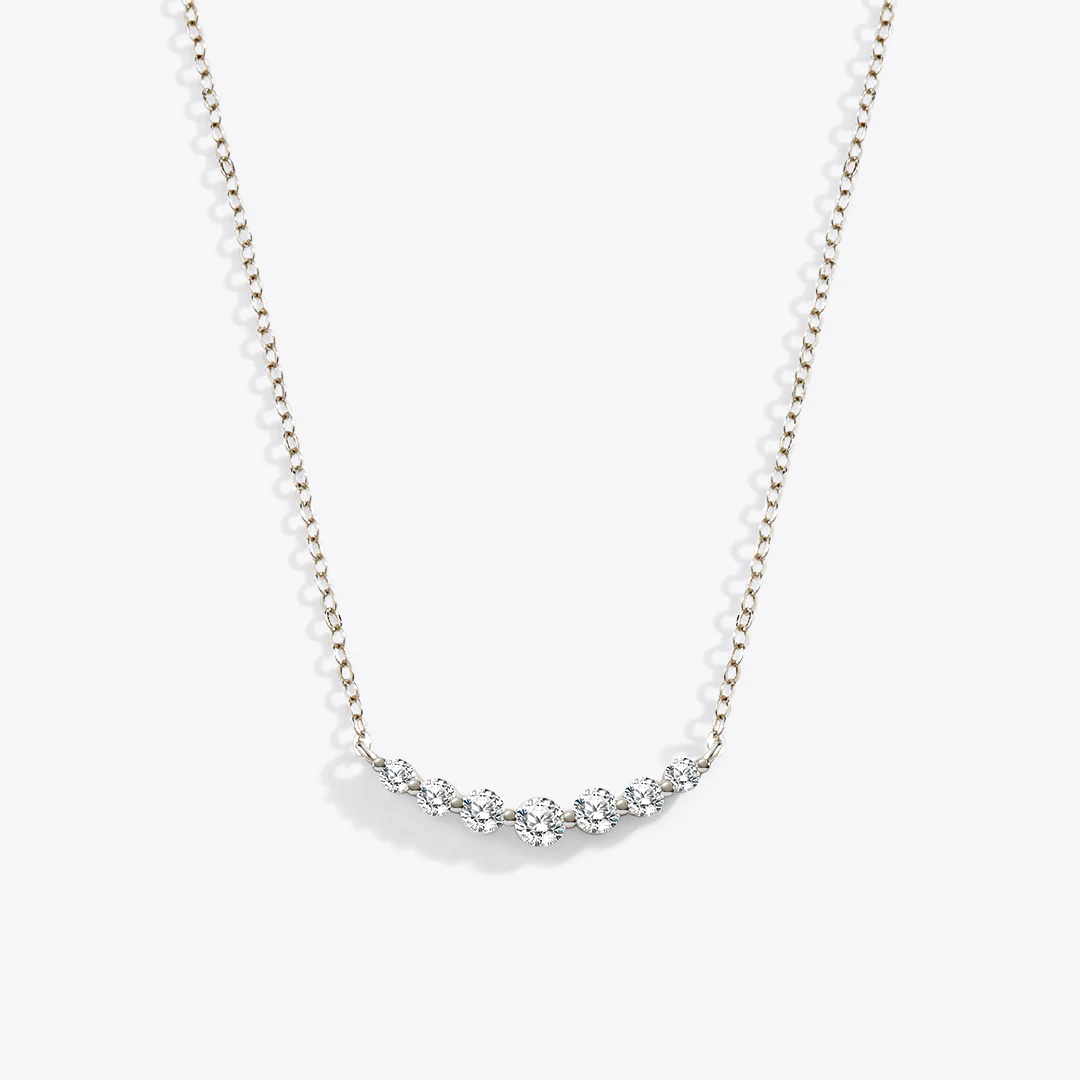 Classic Arc Diamond Necklace - Image 15