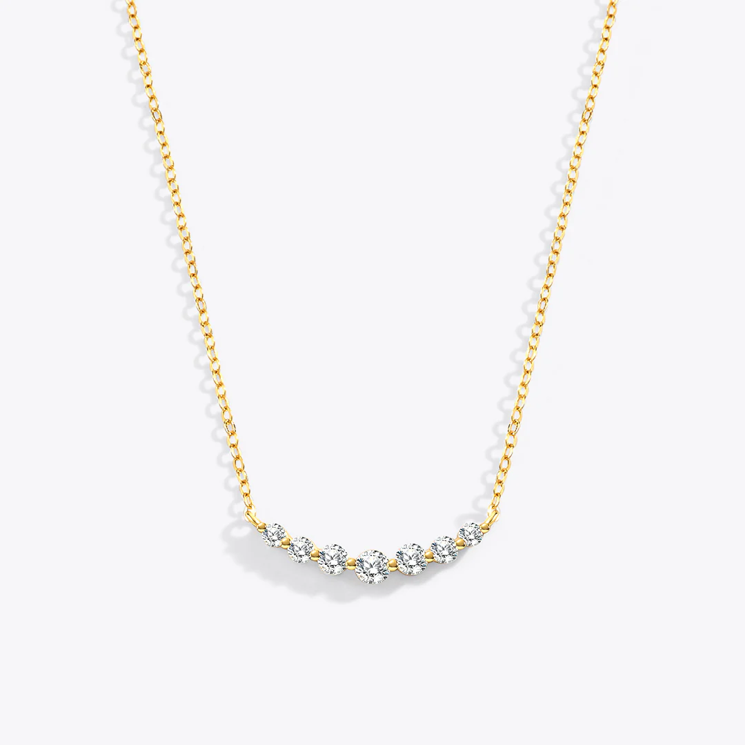 Classic Arc Diamond Necklace - Image 16