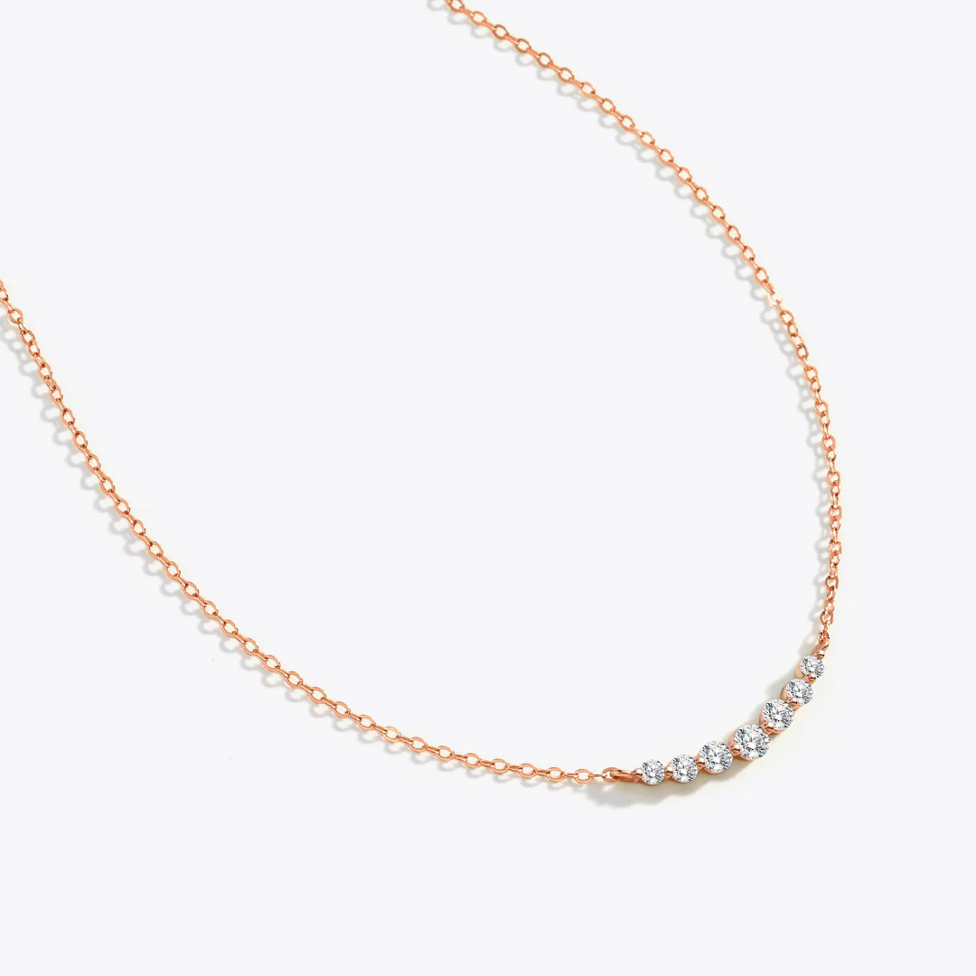 Classic Arc Diamond Necklace - Image 17