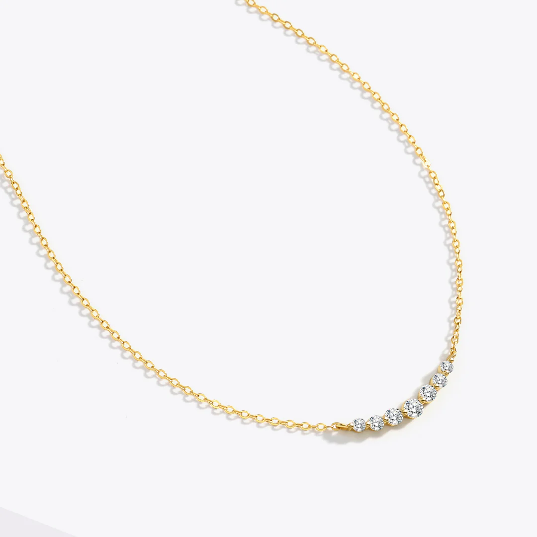 Classic Arc Diamond Necklace - Image 19