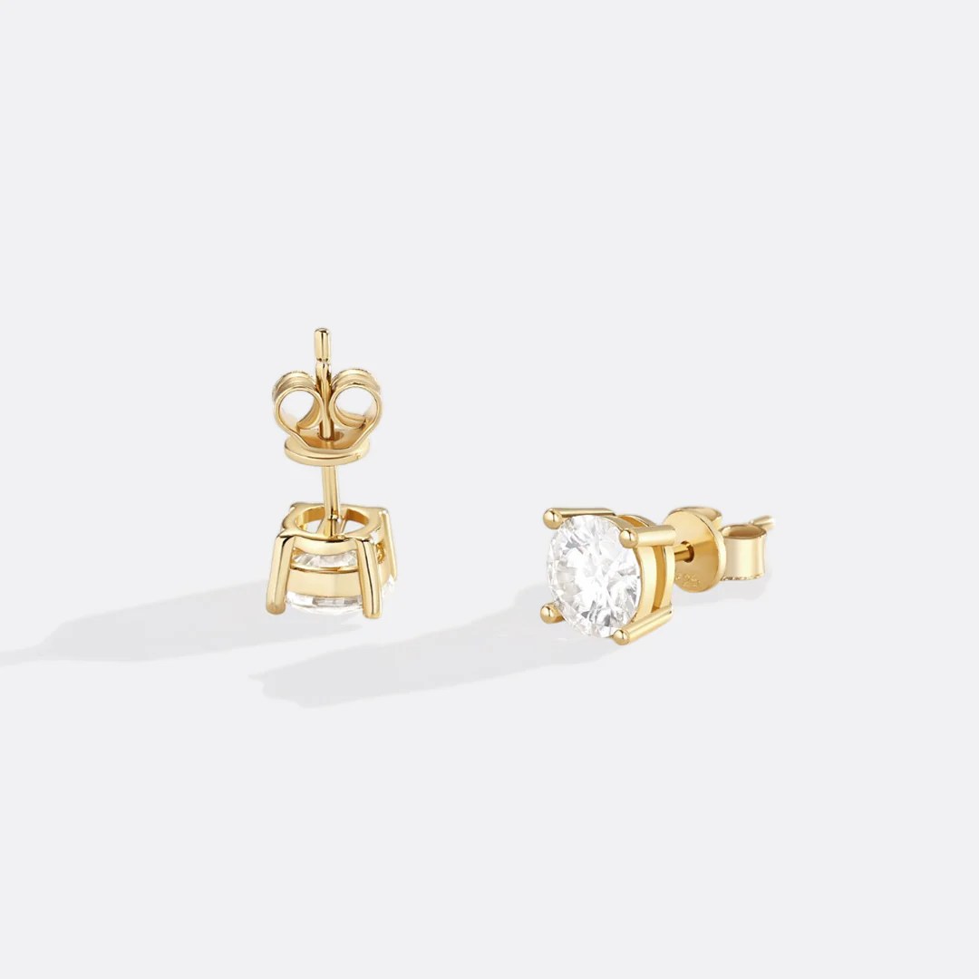 Classic Diamond Stud Earrings - Image 10