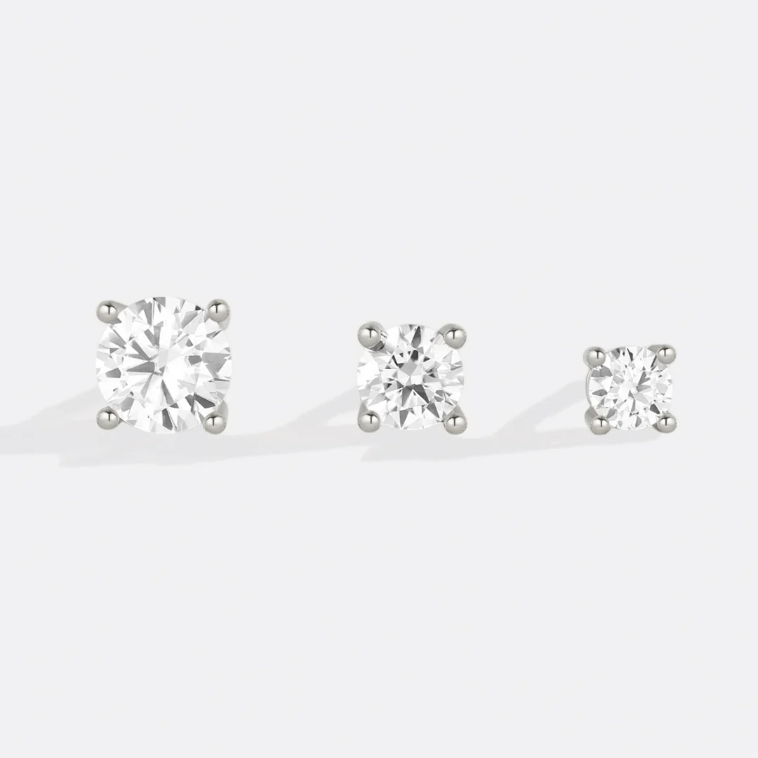 Classic Diamond Stud Earrings - Image 13