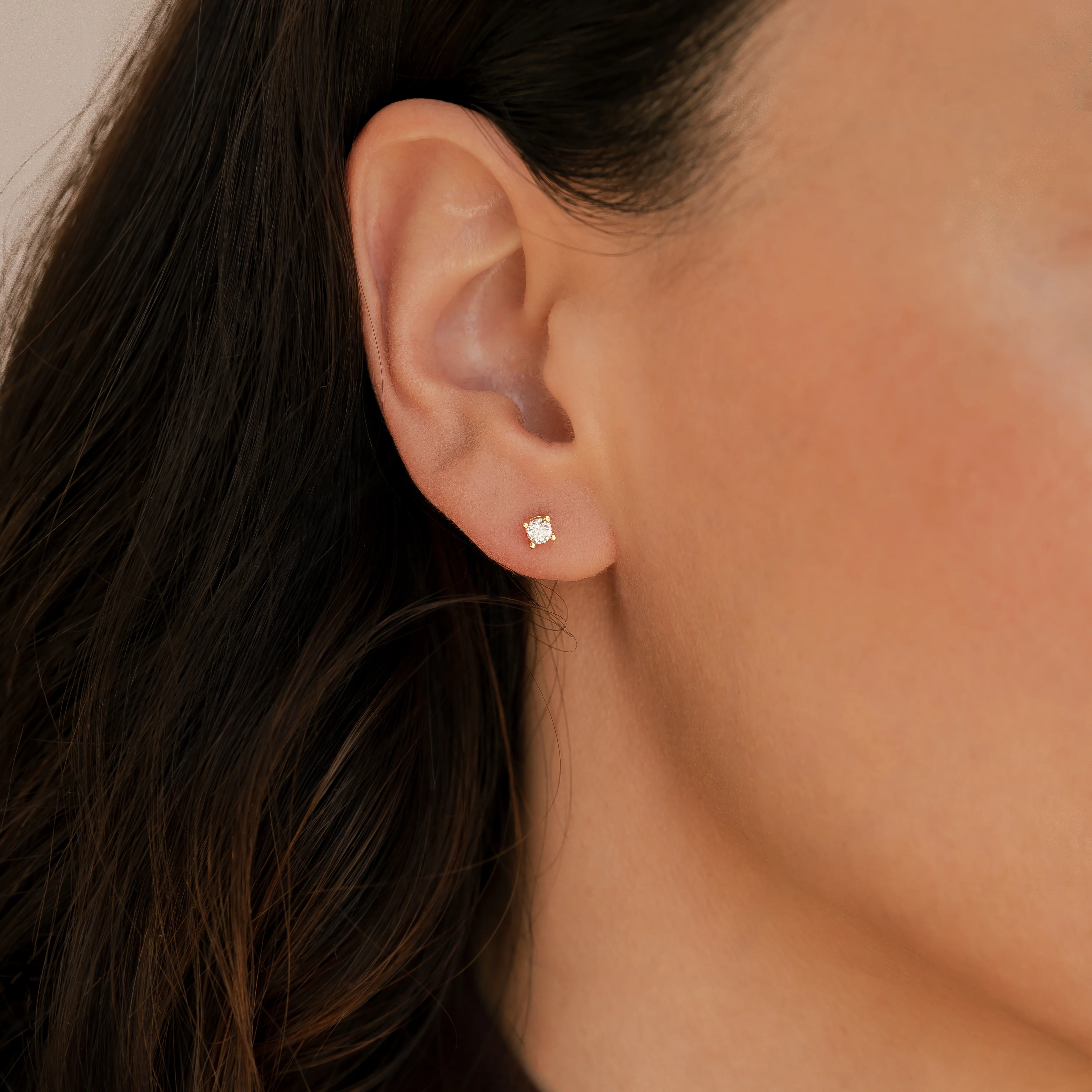 Classic Diamond Stud Earrings - Image 15