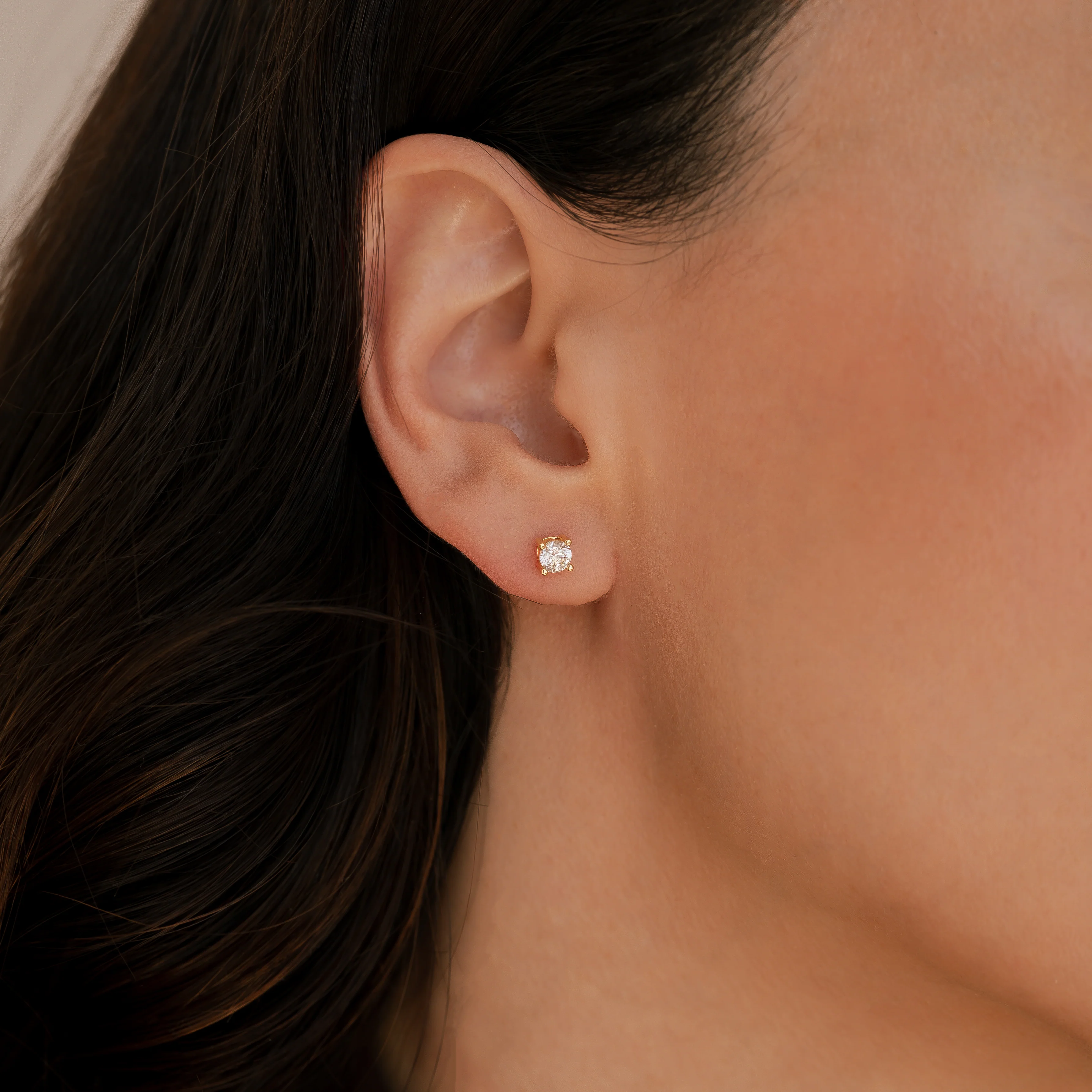 Classic Diamond Stud Earrings - Image 16