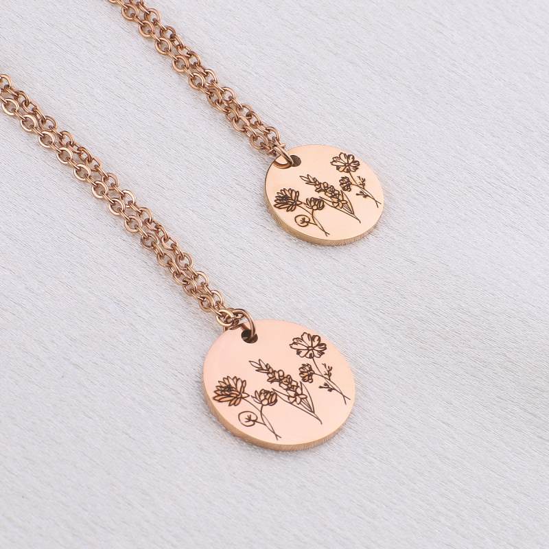 Birth Flower Bouquet Necklace - Image 11