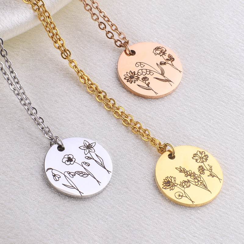 Birth Flower Bouquet Necklace - Image 9