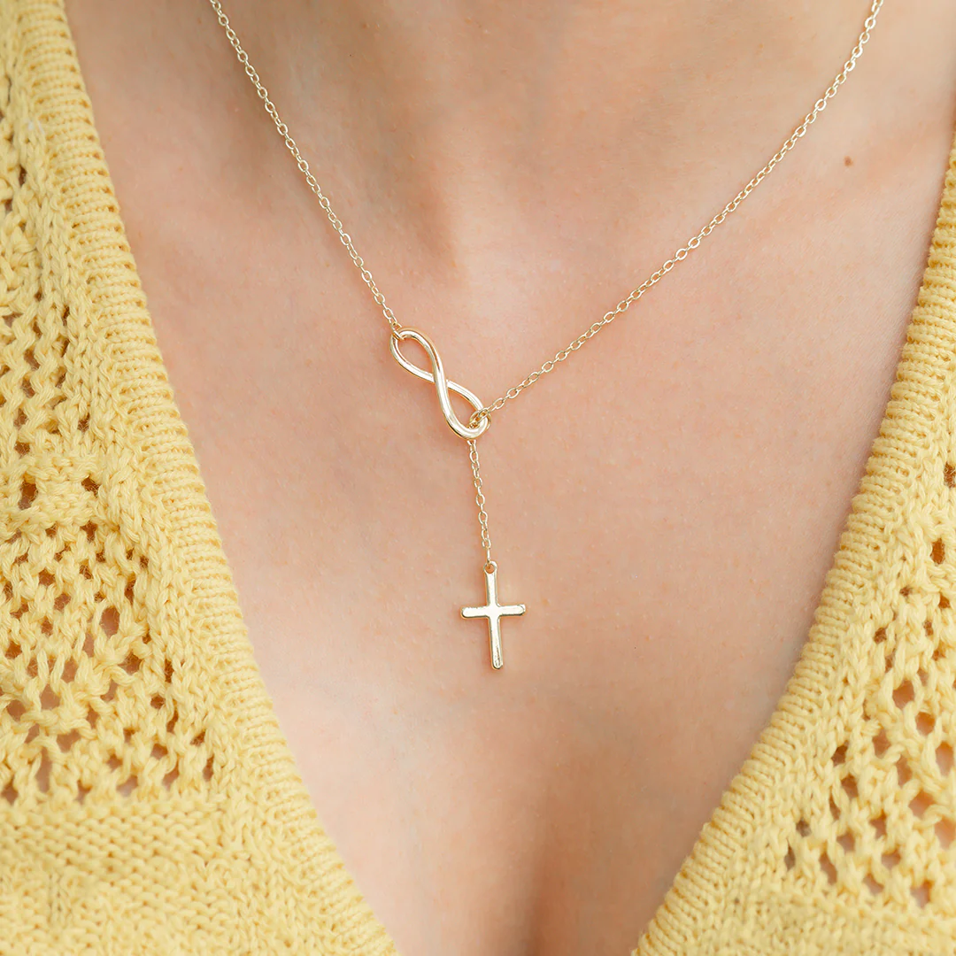 Infinity Cross Pendant Necklace - Image 3