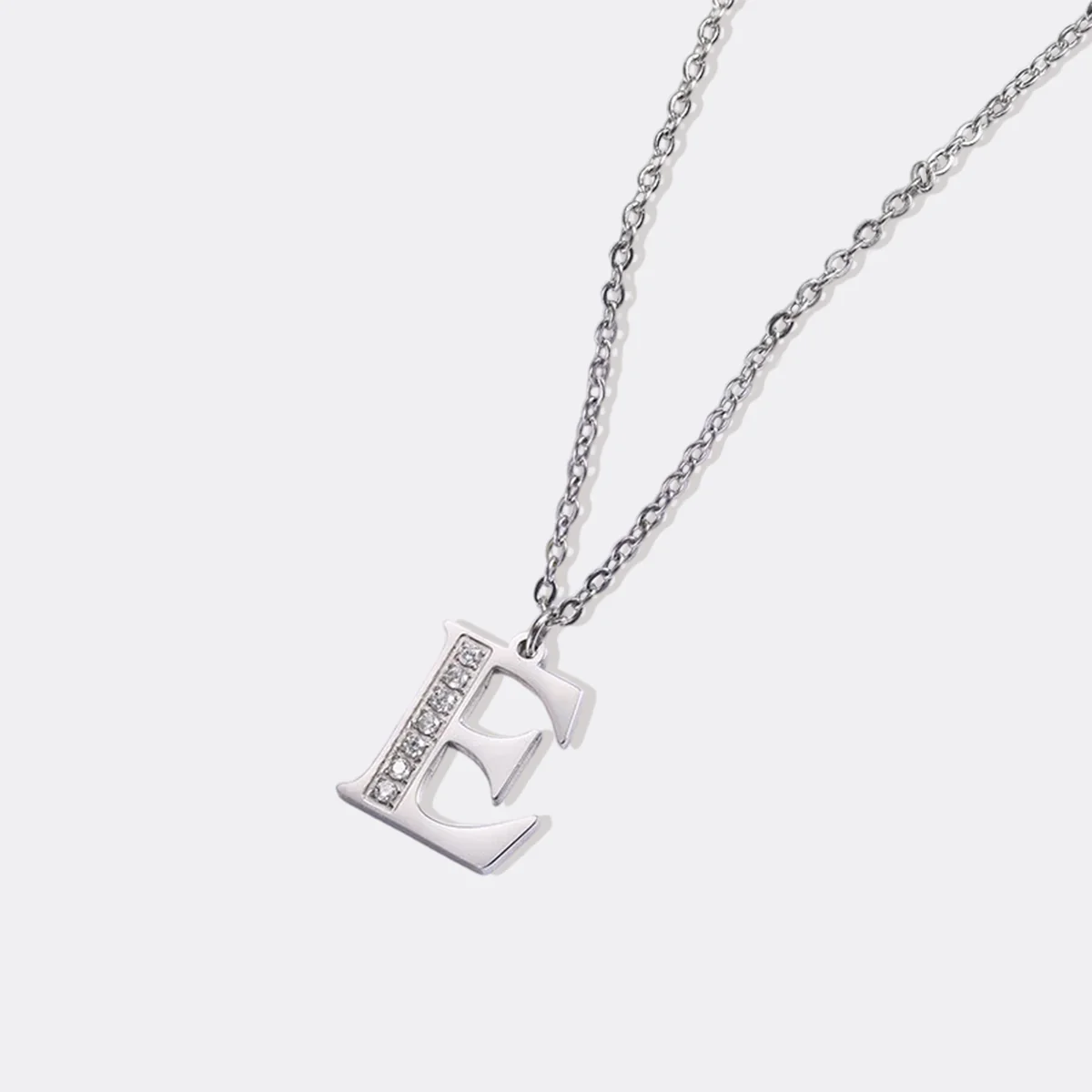 Crystal Accent Letter Satellite Necklace - Image 102