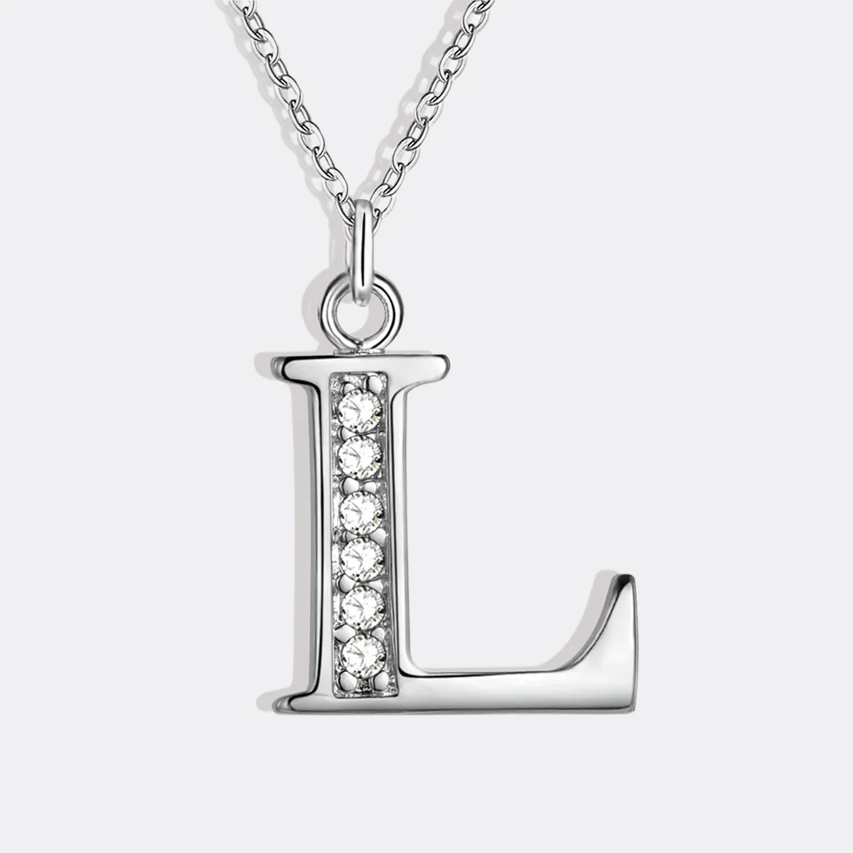 Crystal Accent Letter Satellite Necklace - Image 115