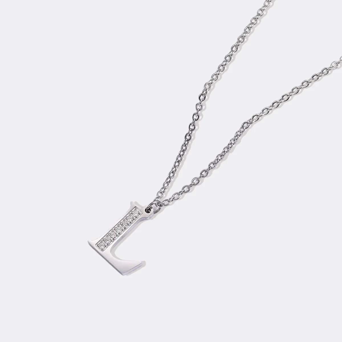 Crystal Accent Letter Satellite Necklace - Image 116