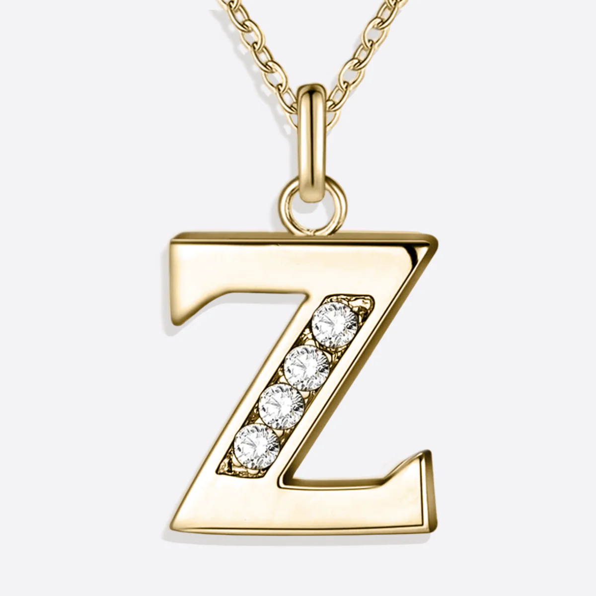 Crystal Accent Letter Satellite Necklace - Image 194