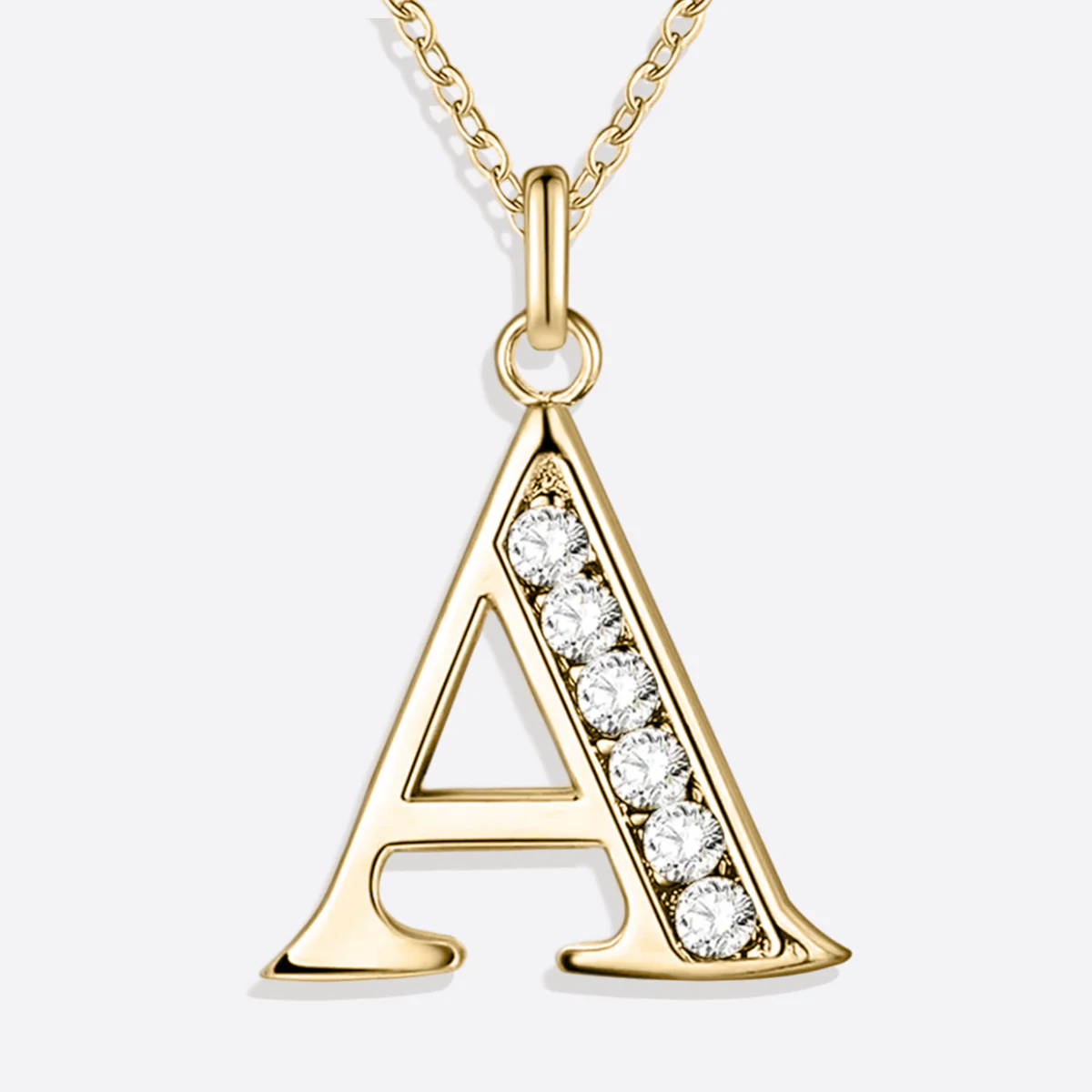 Crystal Accent Letter Satellite Necklace - Image 2