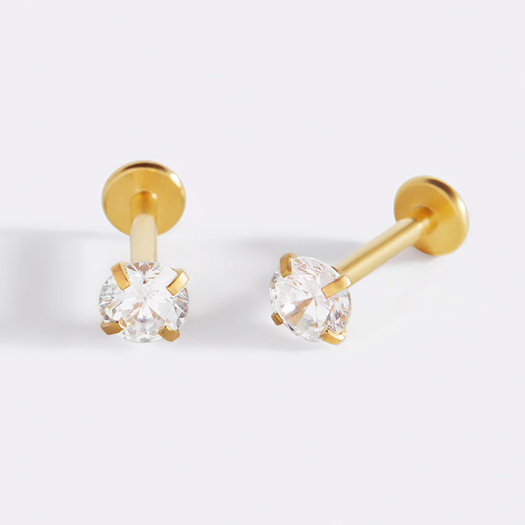 Crystal Sleeper Flatback Studs | 18g - Image 2