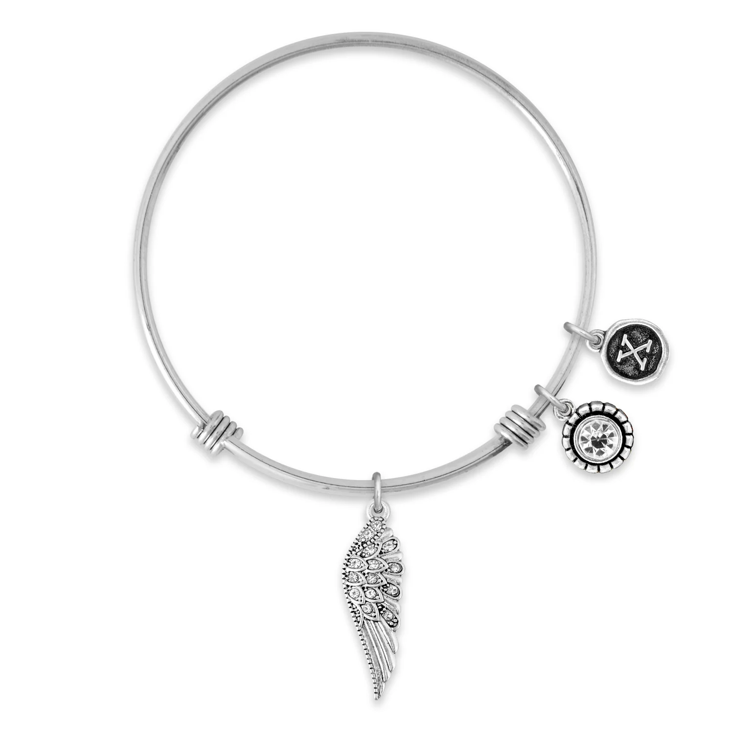 Custom Initial Guardian Angel's Wing Bracelet - Image 42