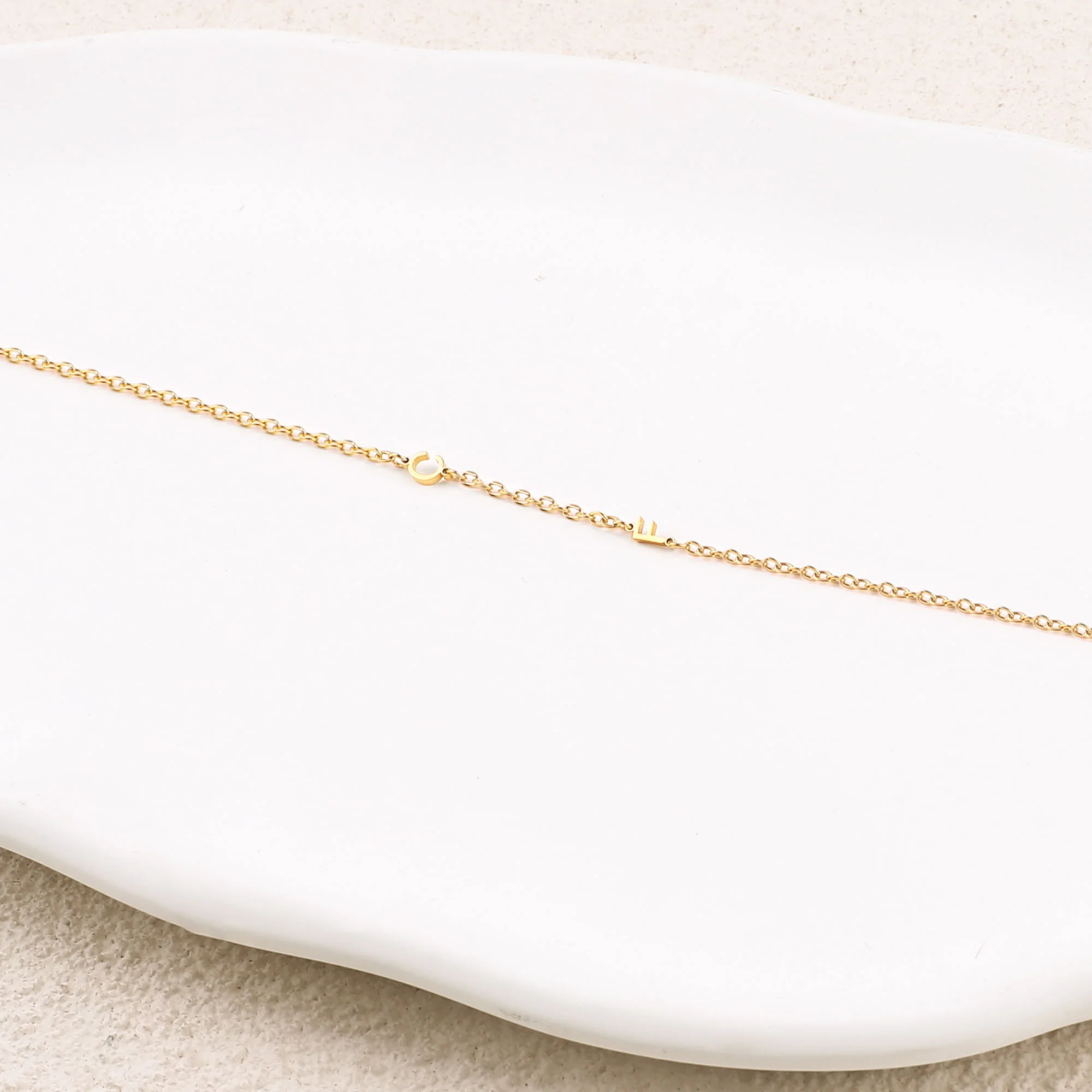 Sideways Initials Necklace - Image 6