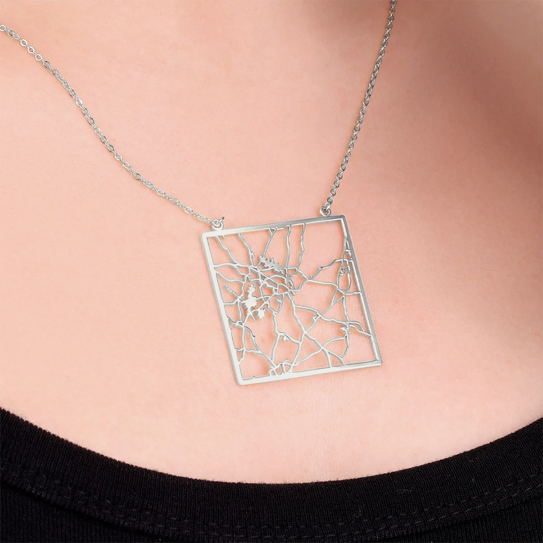 Custom Map Pendant Necklace - Image 30
