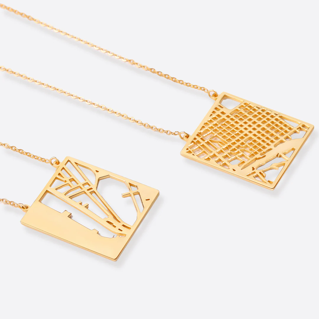 Custom Map Pendant Necklace - Image 34