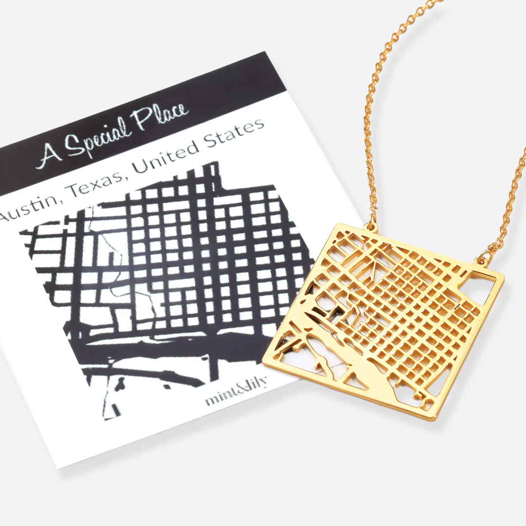 Custom Map Pendant Necklace - Image 37