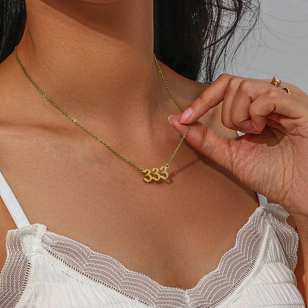 Dainty Angel Number Necklace - Image 4