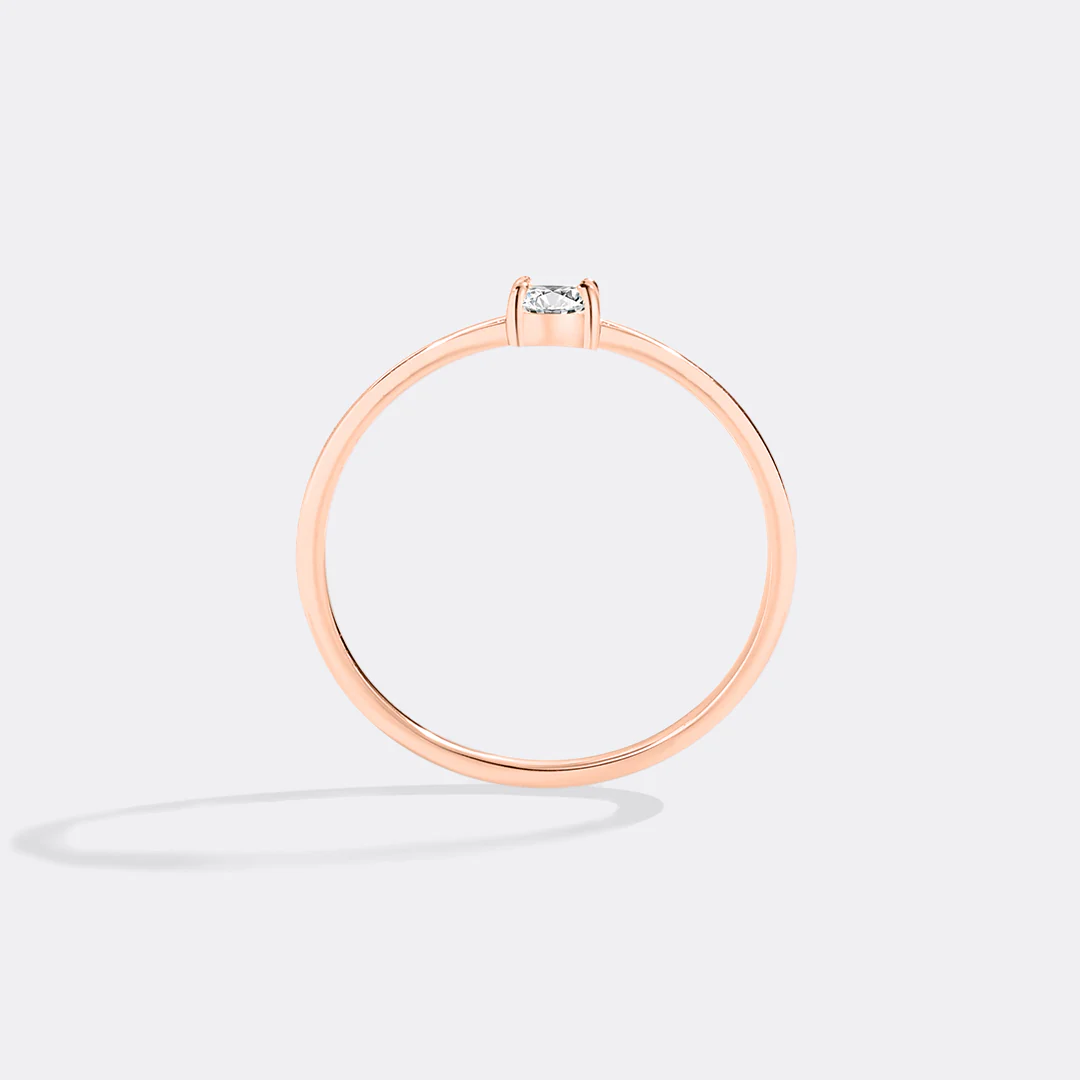 Dainty Baguette Birthstone Stacking Ring - Image 9