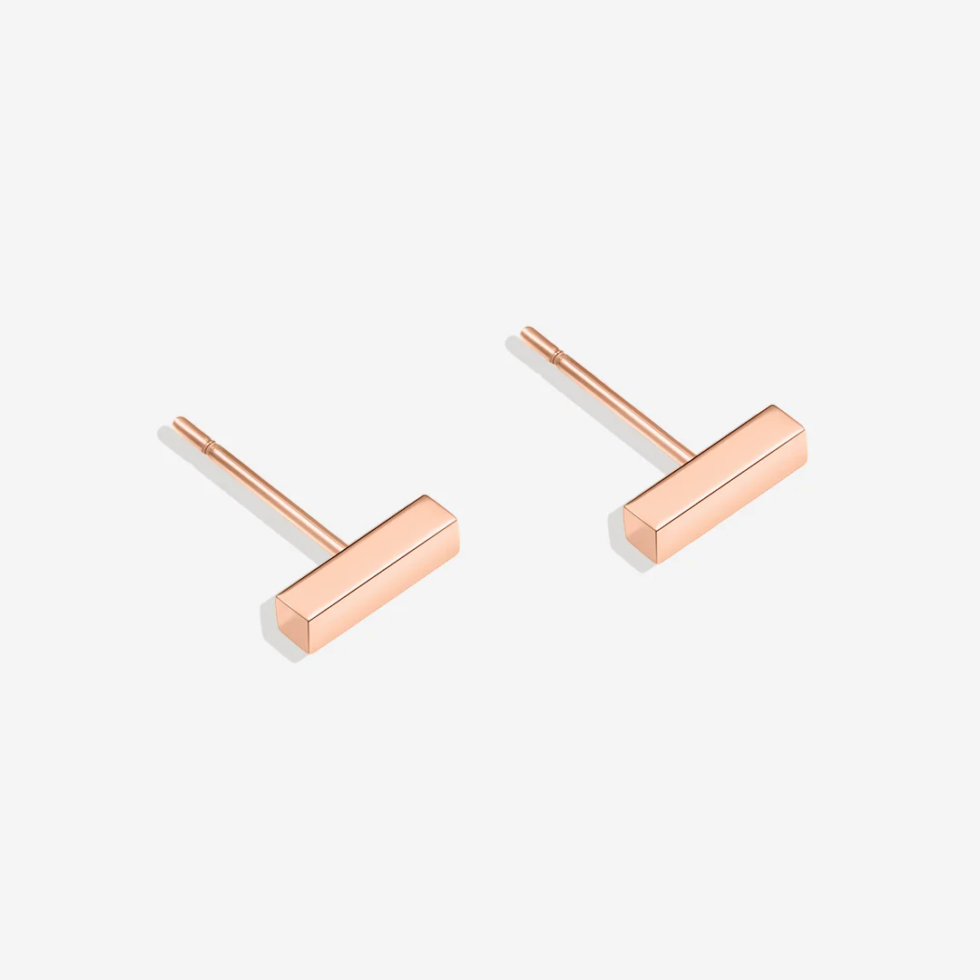 Dainty Bar Stud Earrings - Image 11
