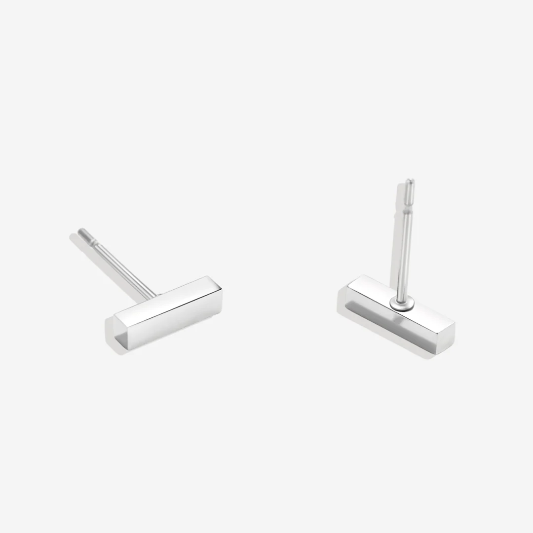 Dainty Bar Stud Earrings - Image 12