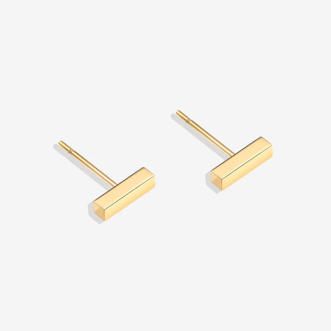 Dainty Bar Stud Earrings - Image 14