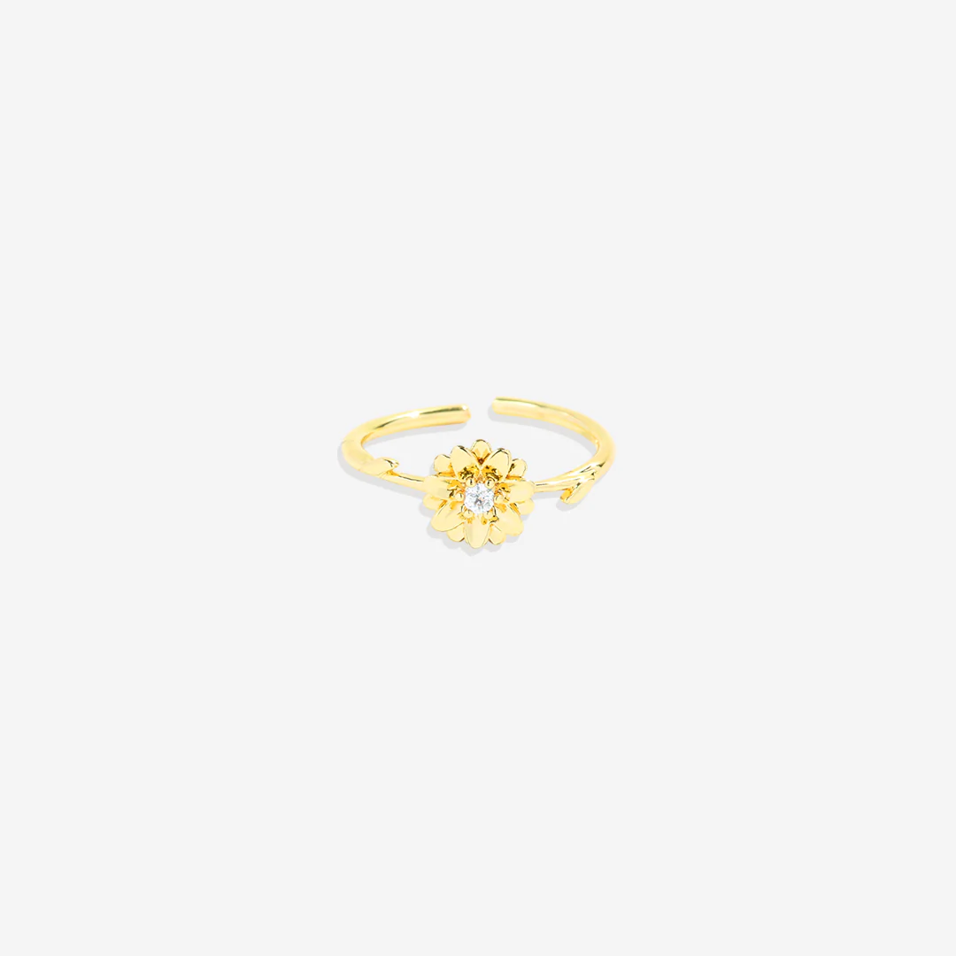 Dainty Gold Birth Flower Ring - Image 13