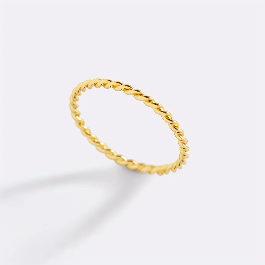 Dainty Braided Stacking Ring - Image 15