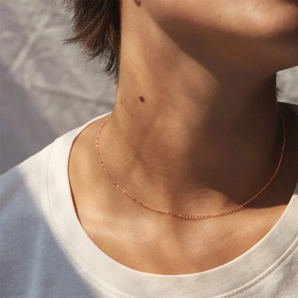Dainty Cable Chain Necklace - Image 12