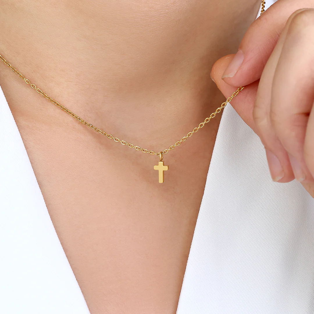 Dainty Cross Pendant - Image 3