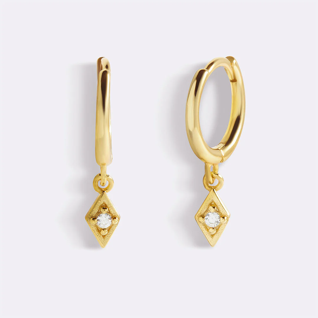 Dainty Diamond Charm Earrings - Image 16