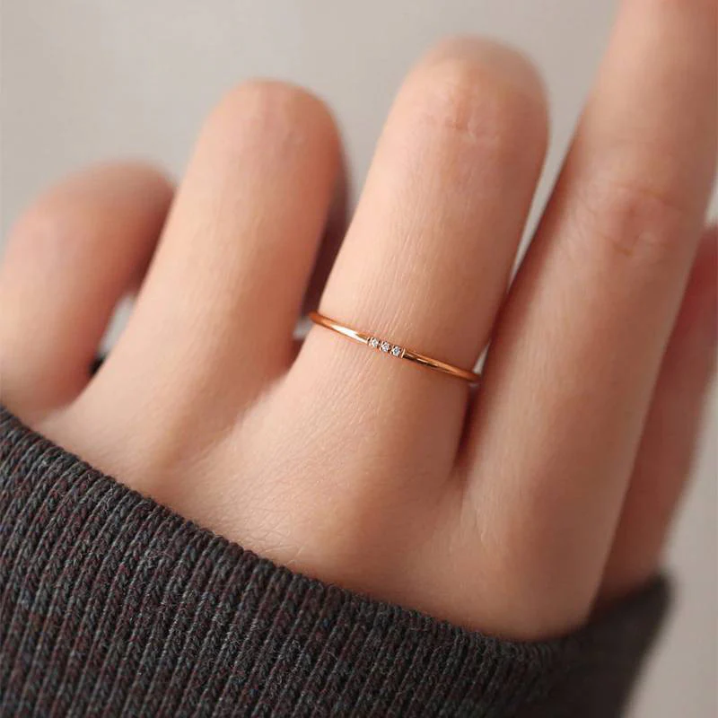Dainty Diamonds Stacking Ring - Image 11