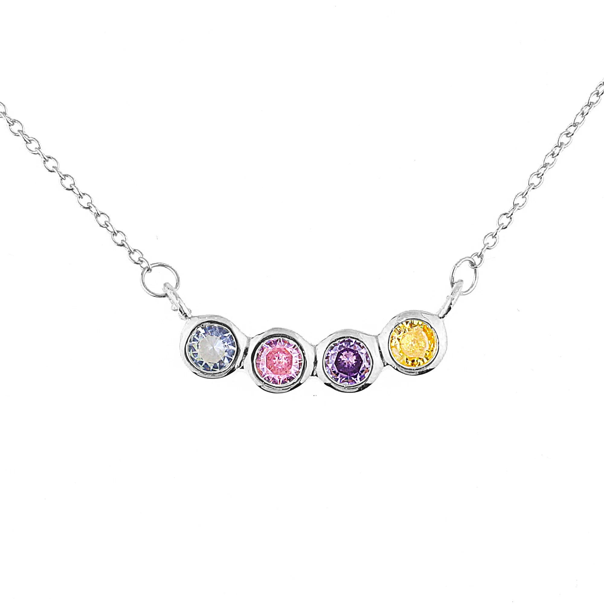 Dainty Family Birthstones Necklace - Image 10