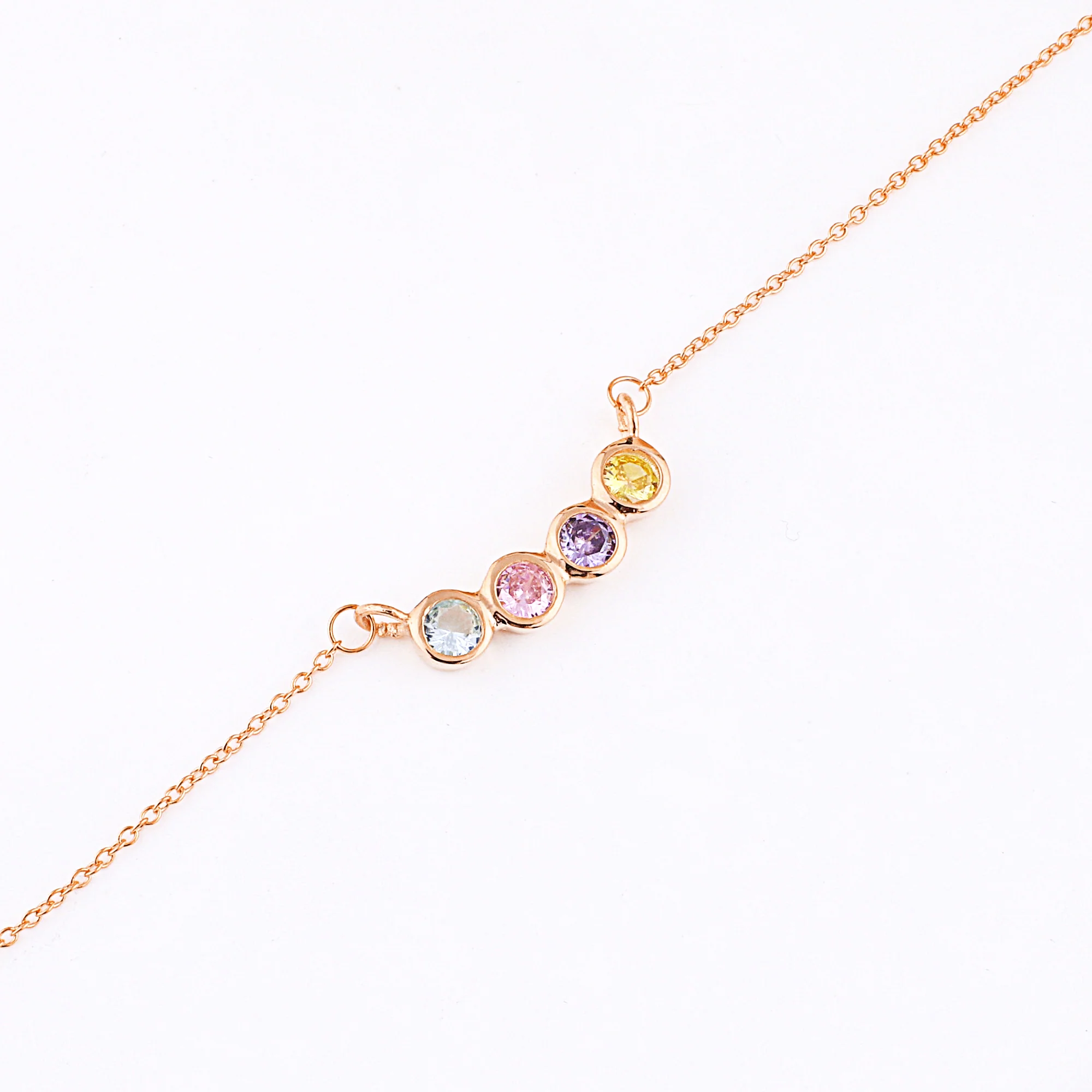 Dainty Family Birthstones Necklace - Image 16
