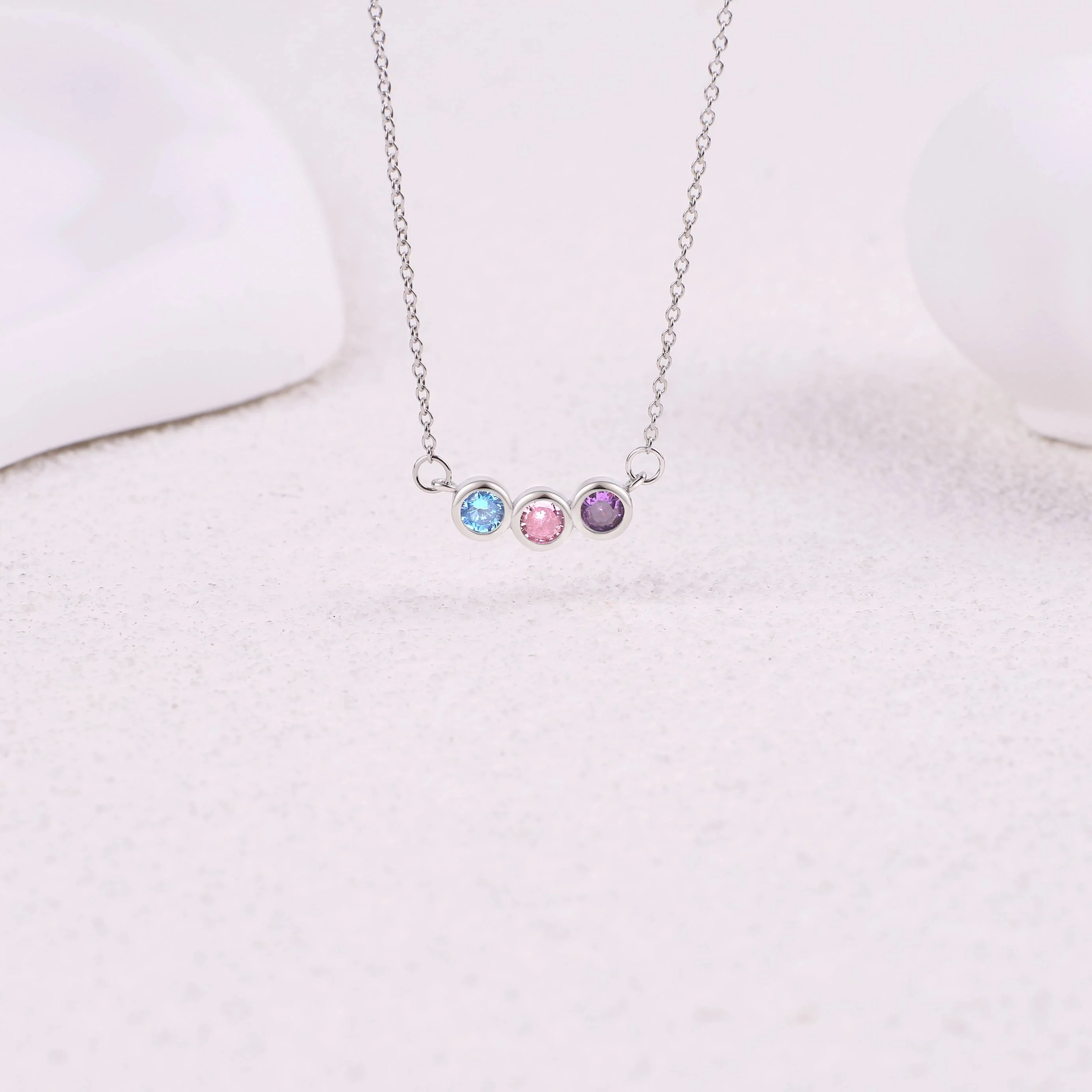 Dainty Family Birthstones Necklace - Image 23