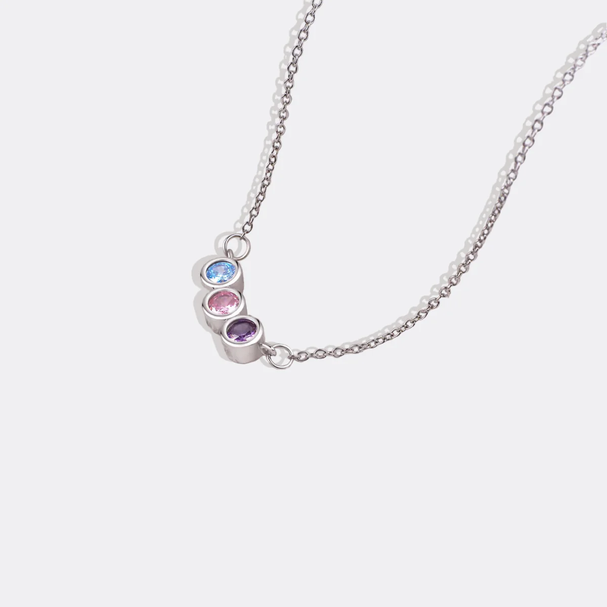 Dainty Family Birthstones Necklace - Image 50