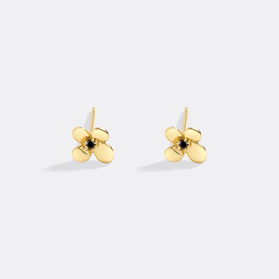 Dainty Floral Statement Stud Earrings - Image 6