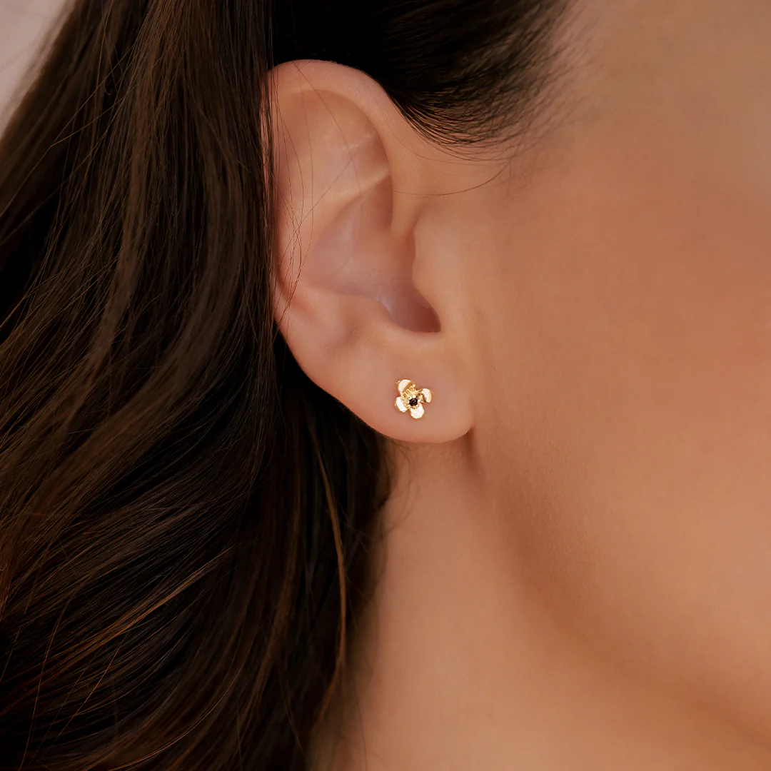 Dainty Floral Statement Stud Earrings - Image 7