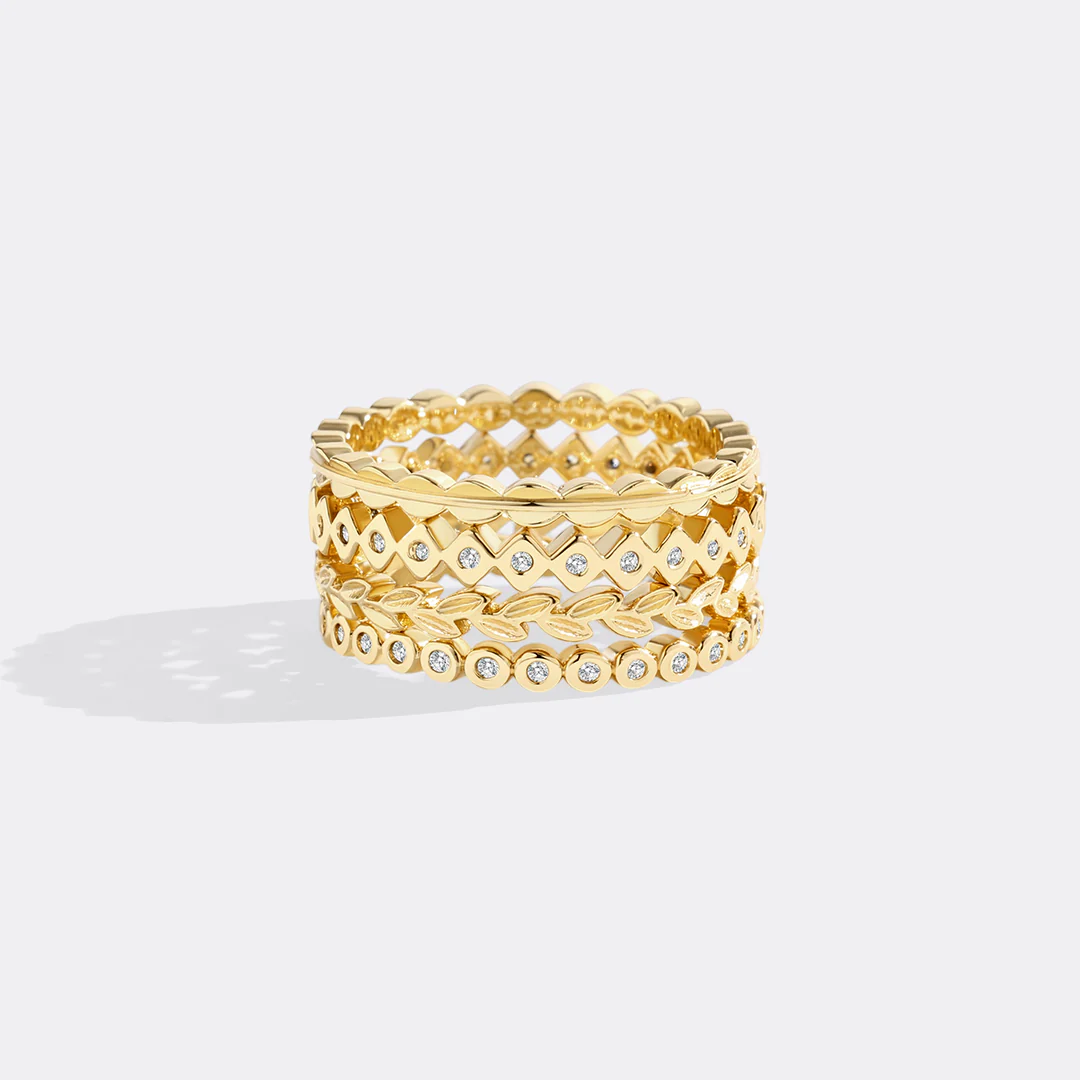 Dainty Gold Mini Ring Set - Image 4
