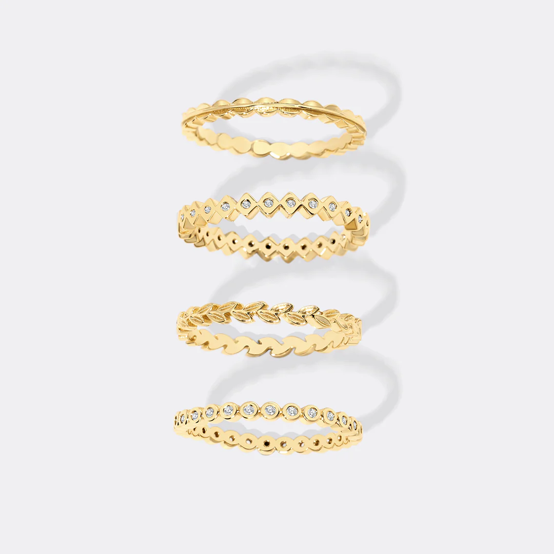 Dainty Gold Mini Ring Set - Image 5
