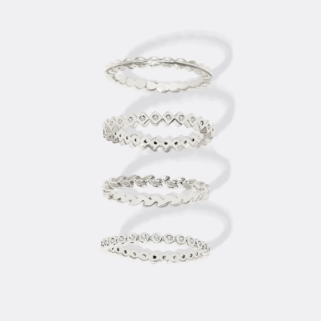 Dainty Gold Mini Ring Set - Image 9